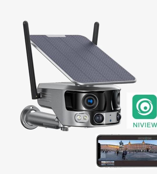 caméra Solaire WIFI 180° 8MP, 4K